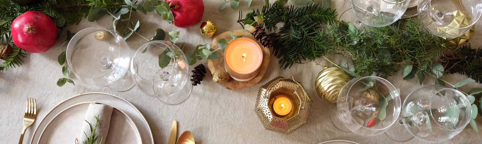 Christmas lunch set up